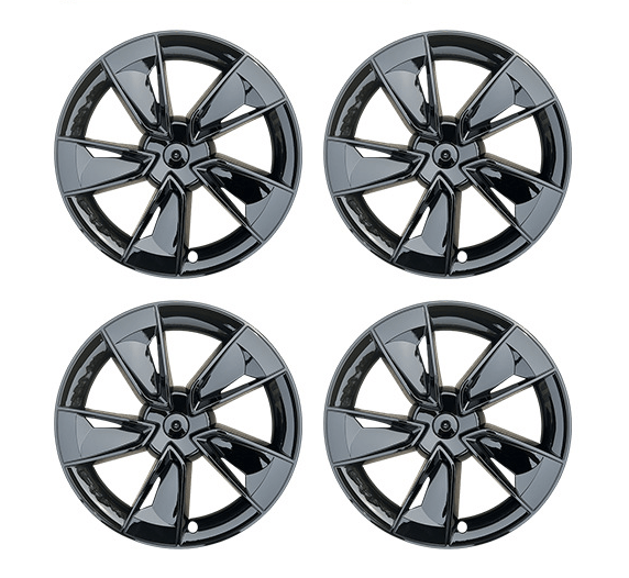 Clevisco Glossy Balck Wheel Caps MY 2025