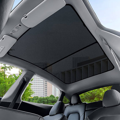 Clevisco Tesla Model Y Roof Shades Sunshades Black and Grey/White Reflective Sunshades with heat rejection and UV Protection