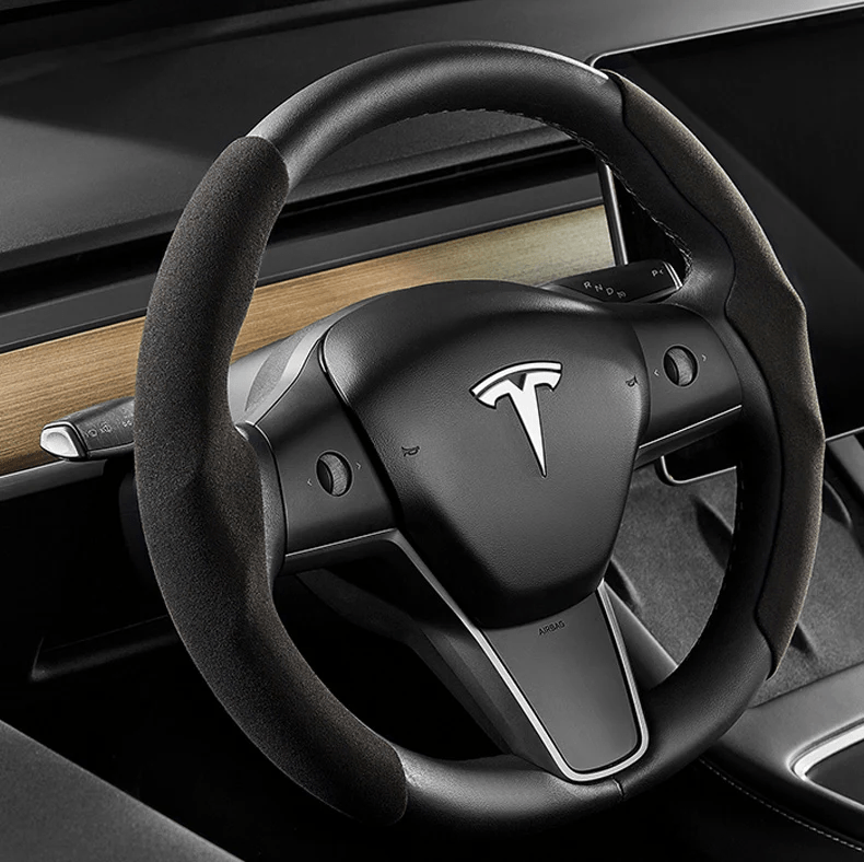 Cleviscoautomotive Tesla Accessories Alcantara Steering Cover