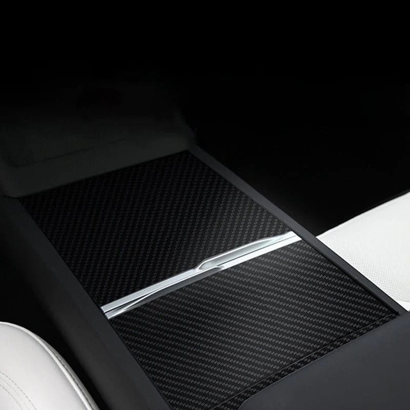 Cleviscoautomotive Tesla Accessories Carbon Fibre Model 3 2024 Highland Console Wrap