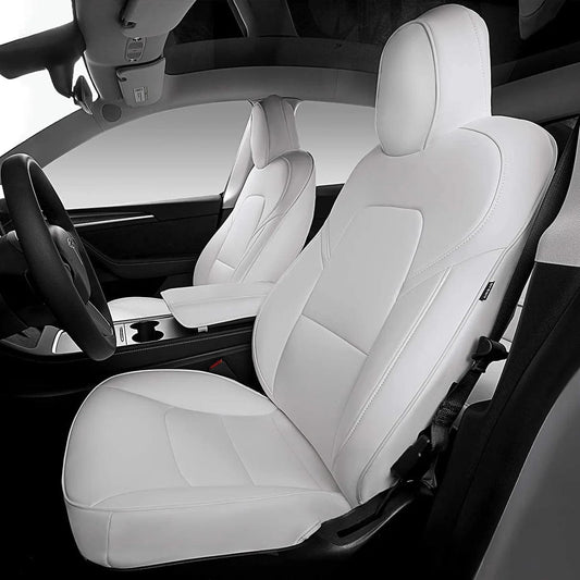 Cleviscoautomotive Tesla Accessories White Seat Covers