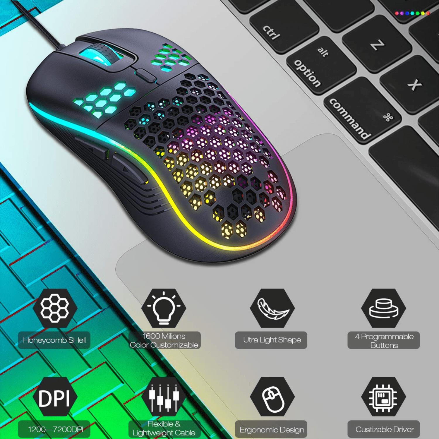 Cleviscogaming Gaming Accessories Gaming Mouse V2