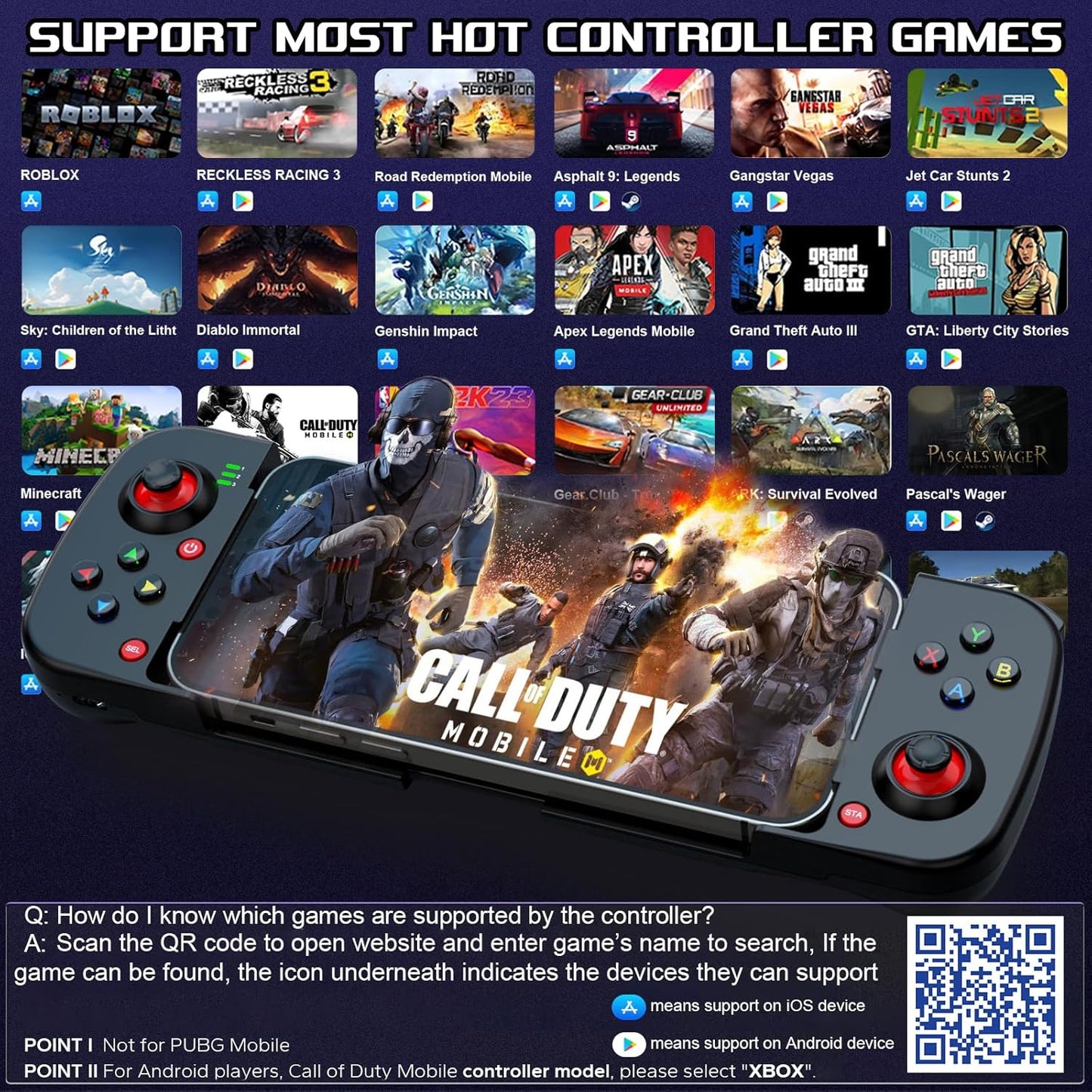 Cleviscogaming Gaming Accessories Mobile Gaming Controller