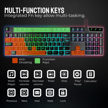 Cleviscogaming Gaming Accessories RGB Keyboard