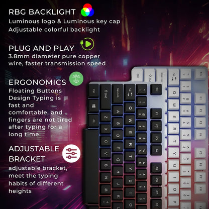 Cleviscogaming Gaming Accessories RGB Keyboard V2