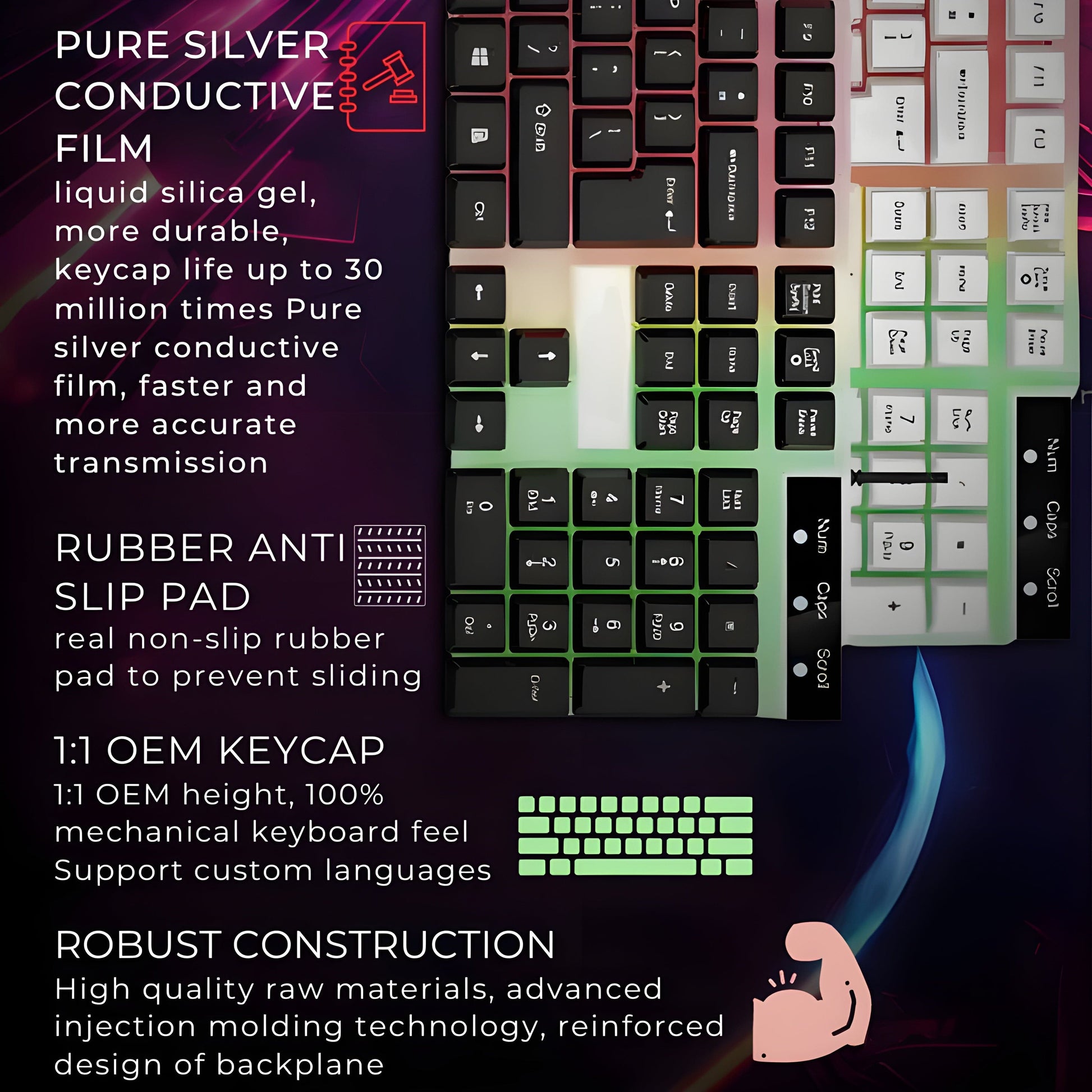 Cleviscogaming Gaming Accessories RGB Keyboard V2