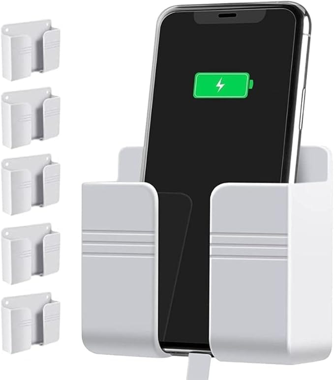 Cleviscoworkspace Electronics White Phone Wall Mount Holder