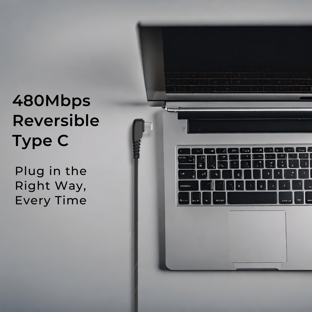 Cleviscoworkspace Electronics USB-C 90° Cable