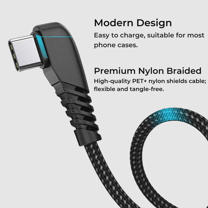 Cleviscoworkspace Electronics USB-C 90° Cable